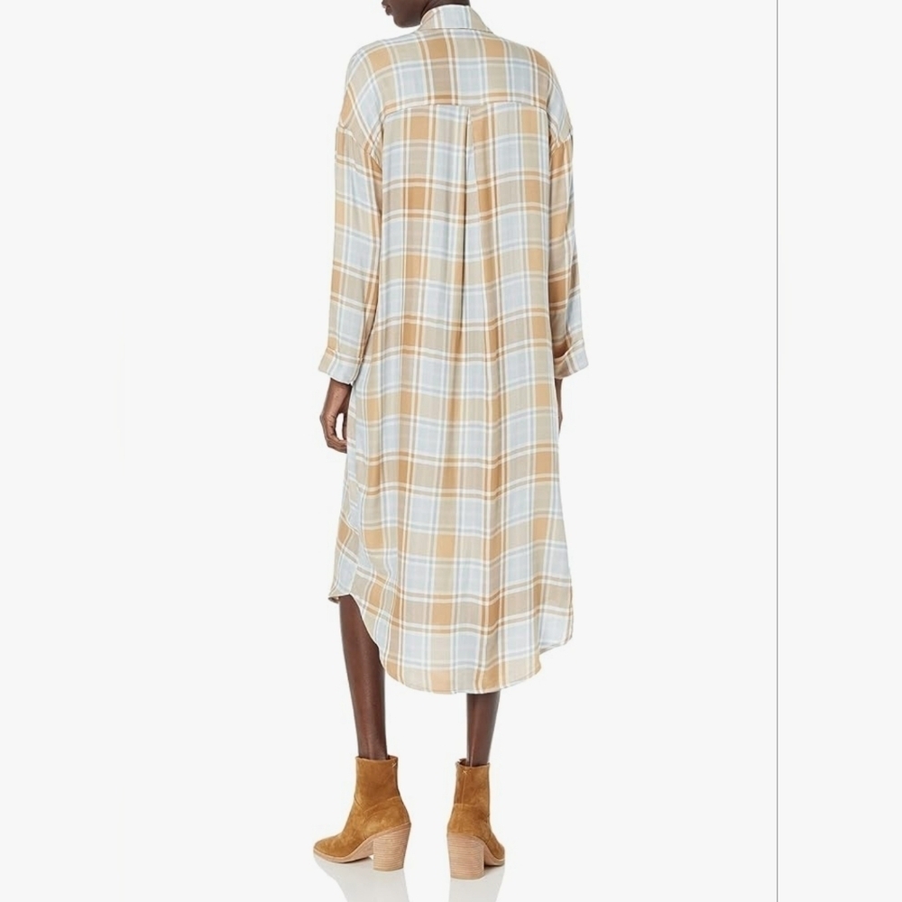 Show Me Your MuMu Leo Button Down Tunic in Georgetown Midi Dress Women's - Picture 4 of 16